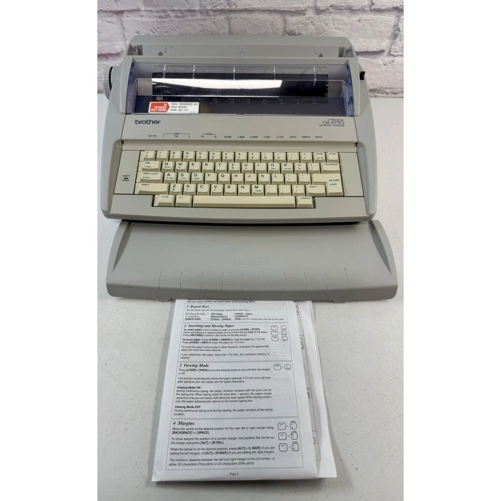Brother Correctronic GX-6750 Daisy Wheel Electronic Typewriter W/ Manual MINT!